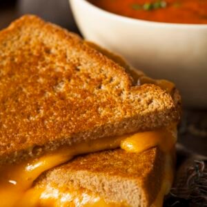 Homemade Grilled Cheese with Tomato Soup